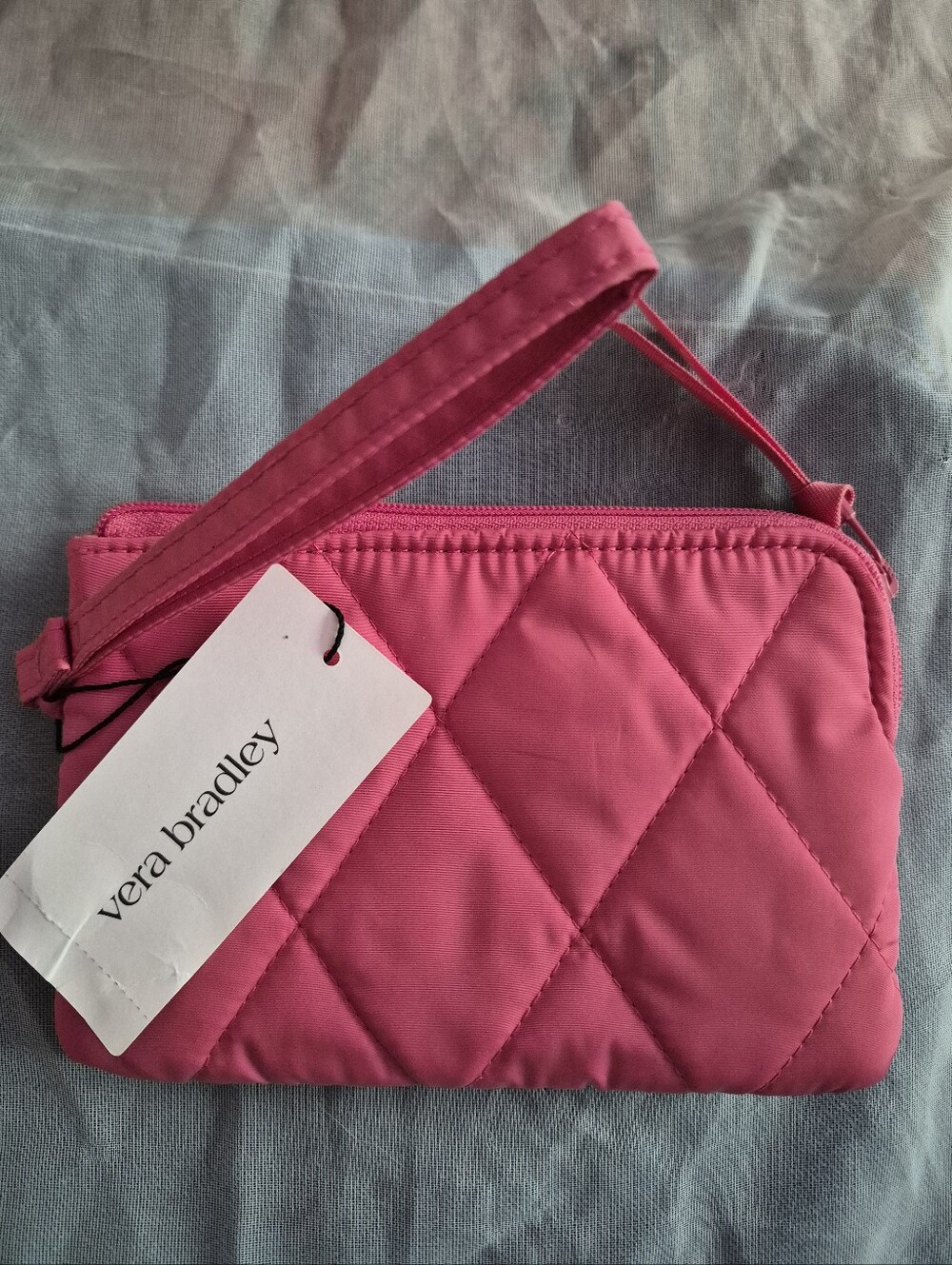 Vera Bradley Quilted Rose Pink Zip Pouch NWT